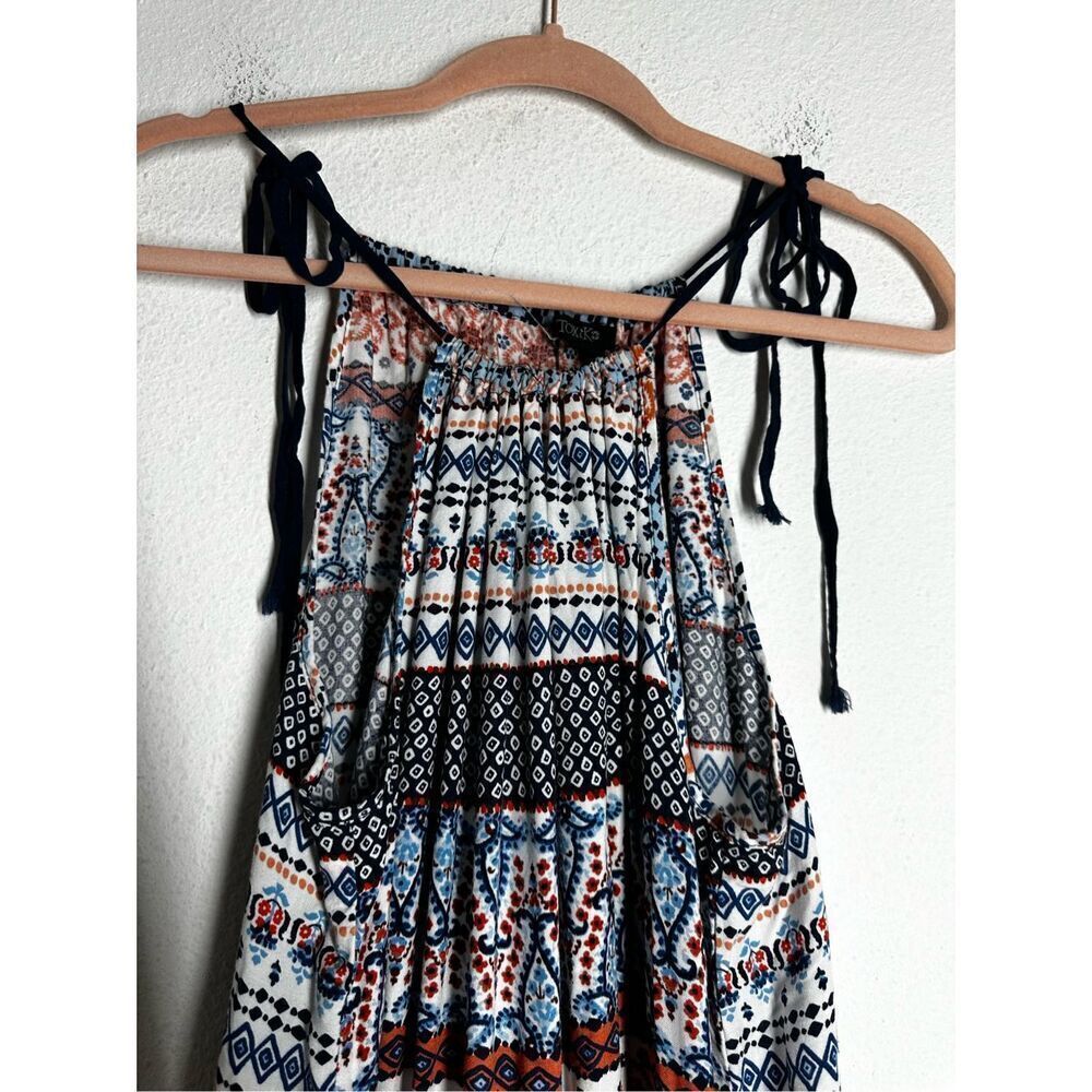 Toxik Bohemian Jumpsuit Geometric Pattern Wide Le… - image 4